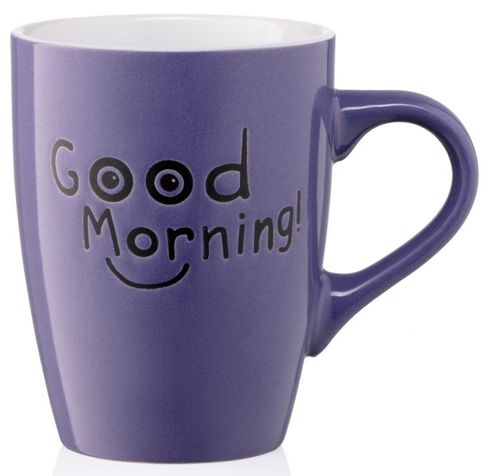 Чашка Ardesto  Good Morning, 330 мл, фіолетова, кераміка