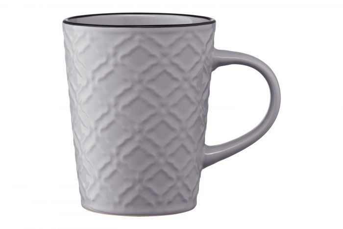 Чашка Ardesto  Relief, 320 мл, сіра, кераміка