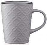 Чашка Ardesto  Relief, 320 мл, сіра, кераміка