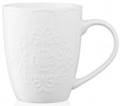 Чашка Ardesto Barocco, 330 мл, біла, порцеляна