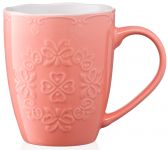 Чашка Ardesto Barocco, 330 мл, рожева, порцеляна