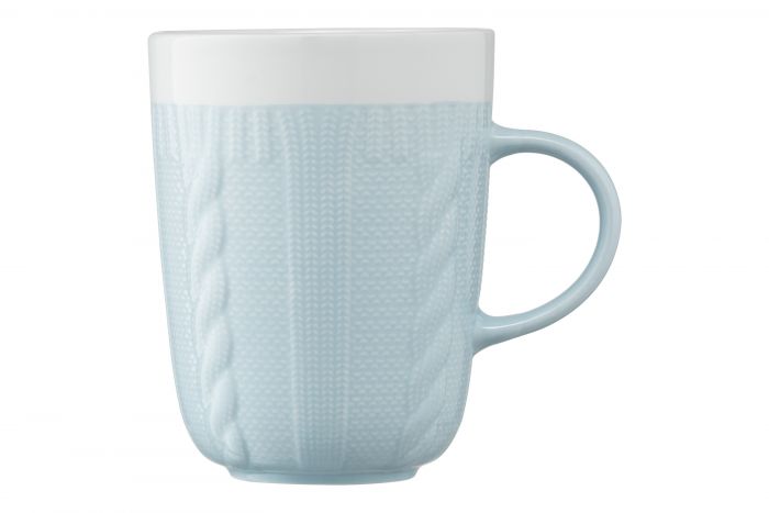 Чашка Ardesto Кnitti, 330 мл, блакитна, порцеляна