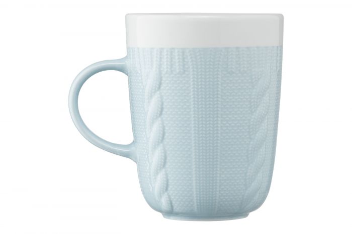 Чашка Ardesto Кnitti, 330 мл, блакитна, порцеляна