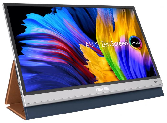Монітор портативний LCD 13.3" Asus ZenScreen MQ13AH mHDMI, 2xUSB-C, OLED, 1ms, 100%DCI-P3, HDR10, Smart cover