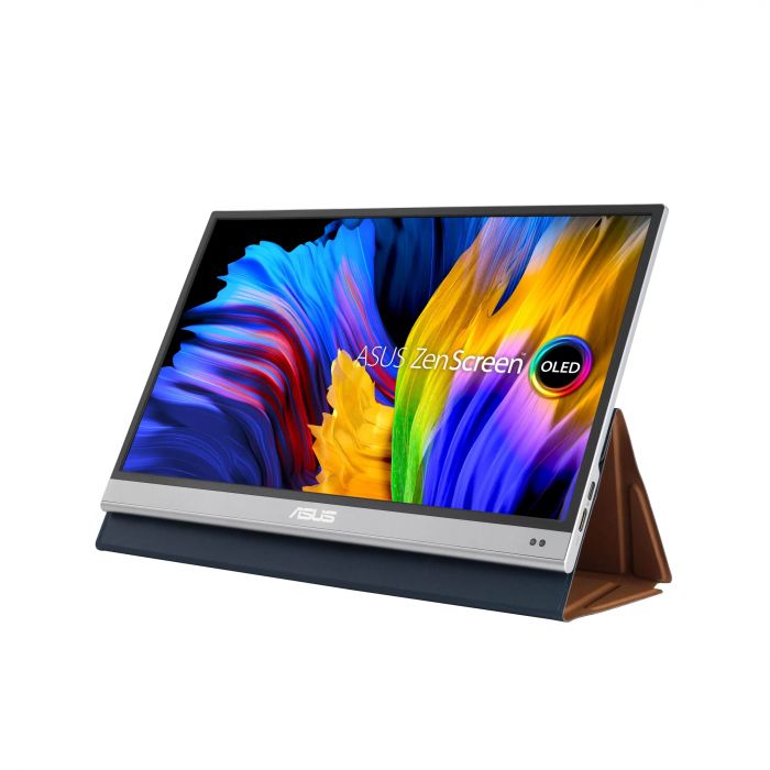 Монітор портативний LCD 13.3" Asus ZenScreen MQ13AH mHDMI, 2xUSB-C, OLED, 1ms, 100%DCI-P3, HDR10, Smart cover
