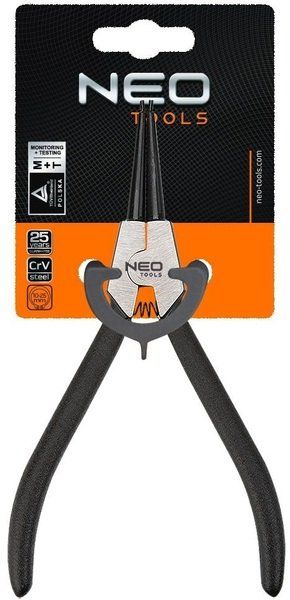 Щипці для стопорних кілець Neo Tools, зовнішні, прямі, діапазон 19-60 мм, CrV, 180 мм