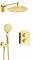 Душевий набір Deante Box з термостатичним змішувачем, верхній душ круг., лійка, кріпл. - прихованого монтажу, золотий
