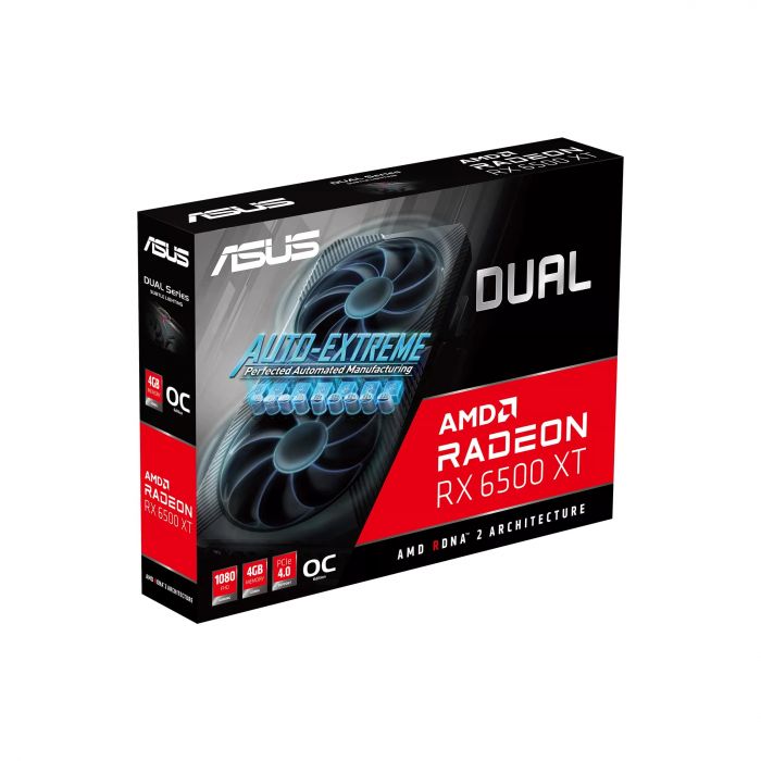 Вiдеокарта ASUS Radeon RX 6500 XT 4GB GDDR6 DUAL OC DUAL-RX6500XT-O4G