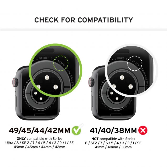 Ремінець UAG [U] для Apple Watch 45/44/42mm Dot Silicone, Black