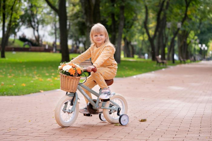 Дитячий велосипед Miqilong RM Бежевий 12"