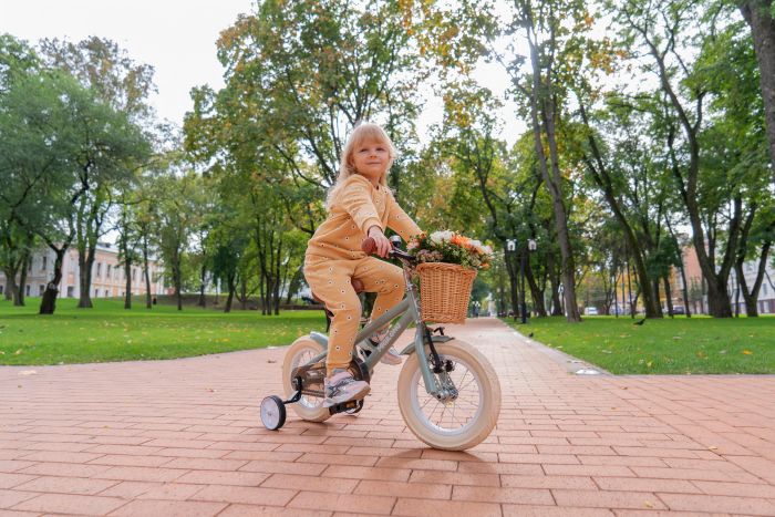 Дитячий велосипед Miqilong RM Бежевий 12"