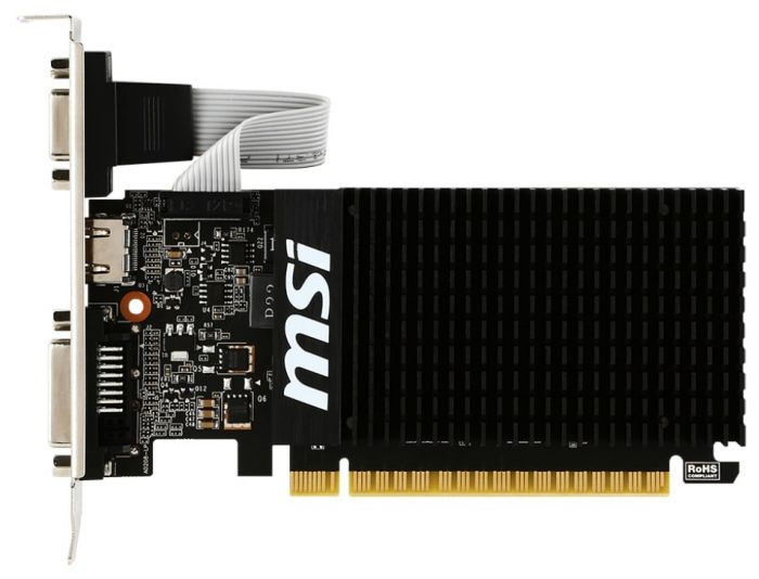 Відеокарта MSI GeForce GT 710 2GB DDR3 64bit low profile silent GT 710 2GD3H LP