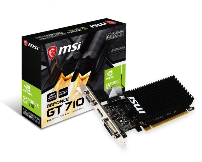 Відеокарта MSI GeForce GT 710 2GB DDR3 64bit low profile silent GT 710 2GD3H LP