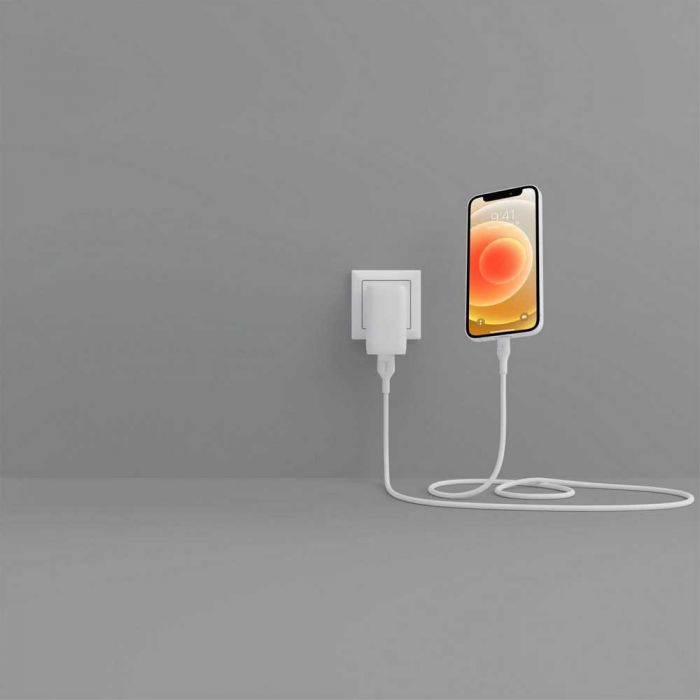 Кабель Belkin USB-A - Lightning силіконовий, з кліпсою, 3м, білий