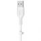 Кабель Belkin USB-A - Lightning силіконовий, з кліпсою, 3м, білий