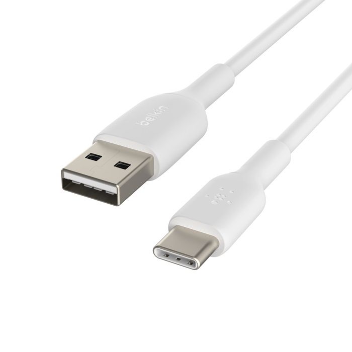 Кабель Belkin USB-A - USB-С, PVC, 1м White