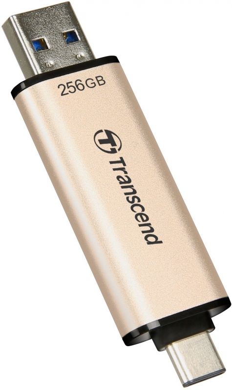 Накопичувач Transcend 256GB USB 3.2+Type-C JetFlash 930 Black R420/W400MB/s