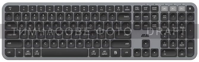 Клавіатура 2E KS240 WL BT Gray