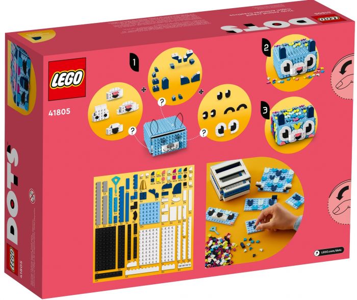 Конструктор LEGO DOTS Креативний ящик «Тварини»