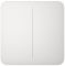 Кнопка для двоклавішного вимикача Ajax SoloButton 2-gang for LightSwitch, Jeweler, бездротовий, білий