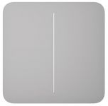 Кнопка для двоклавішного вимикача Ajax SoloButton 2-gang for LightSwitch, Jeweler, бездротовий, fog