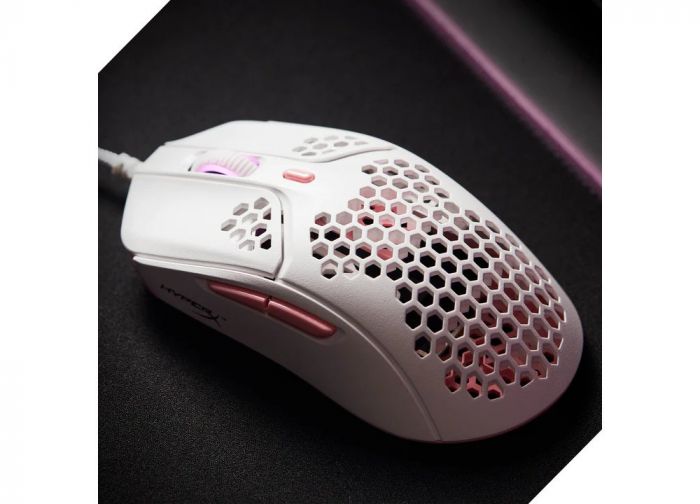 Миша HyperX Pulsefire Haste USB, White/Pink