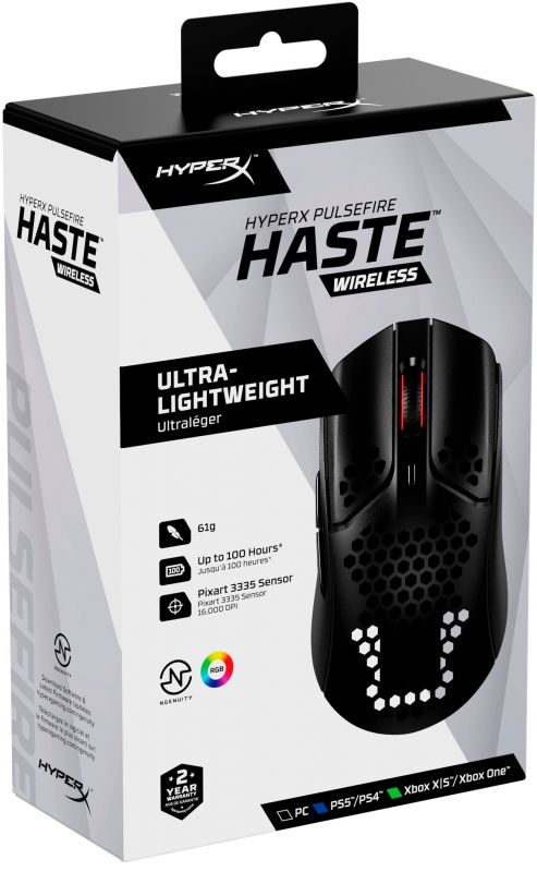 Миша HyperX Pulsefire Haste WL, Black