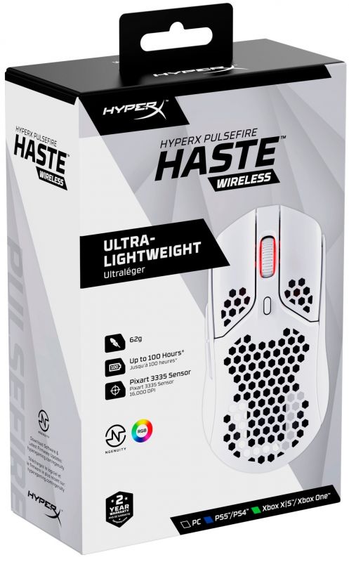 Миша HyperX Pulsefire Haste WL, White