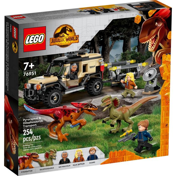 Конструктор LEGO Jurassic World Перевезення пірораптора та дилофозавра