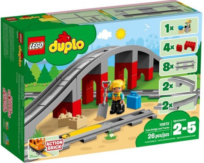 Конструктор LEGO DUPLO Залізничний міст і рейки