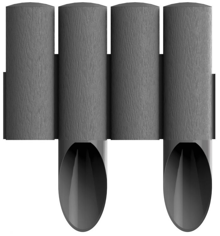 Газонна огорожа Cellfast STANDARD, 4 елементи, 2.3м, сірий