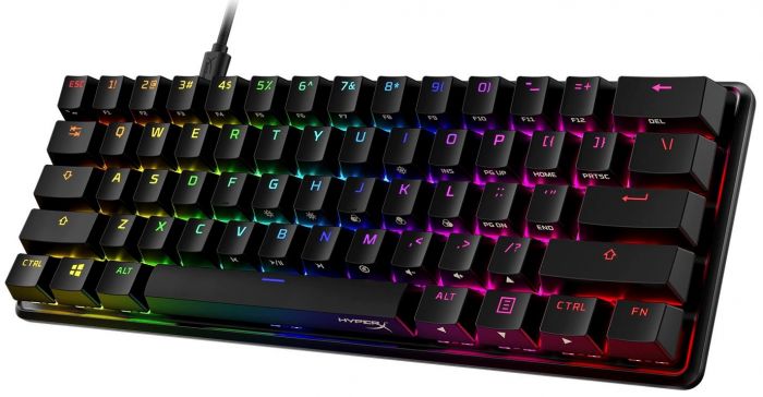 Клавіатура HyperX Alloy Origin 60 Red USB RGB ENG/RU Black