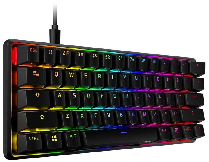 Клавіатура HyperX Alloy Origin 60 Red USB RGB ENG/RU Black