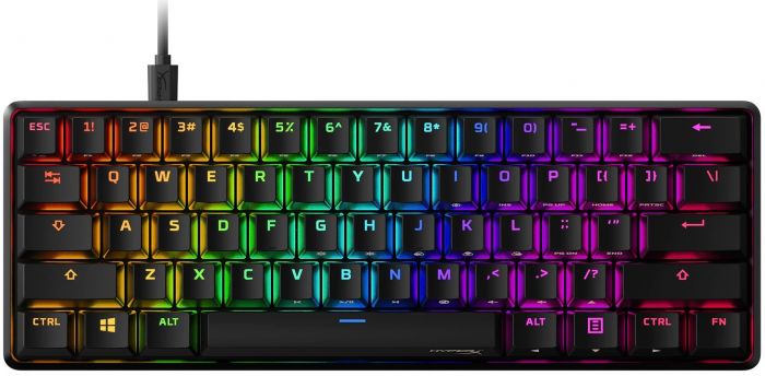 Клавіатура HyperX Alloy Origin 60 Red USB RGB ENG/RU Black