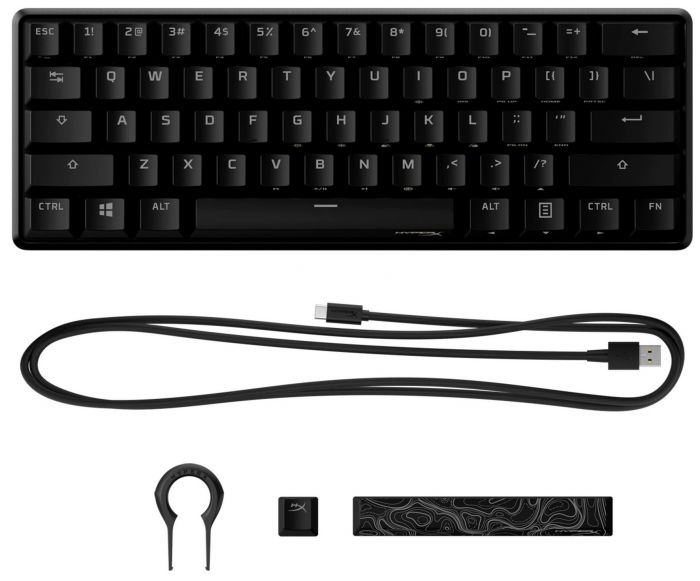 Клавіатура HyperX Alloy Origin 60 Red USB RGB ENG/RU Black