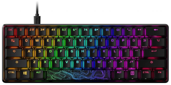 Клавіатура HyperX Alloy Origin 60 Red USB RGB ENG/RU Black