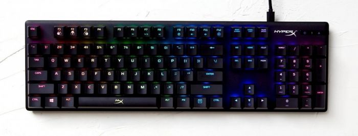 Клавіатура HyperX Alloy Origins Aqua USB RGB PBT ENG/RU, Black