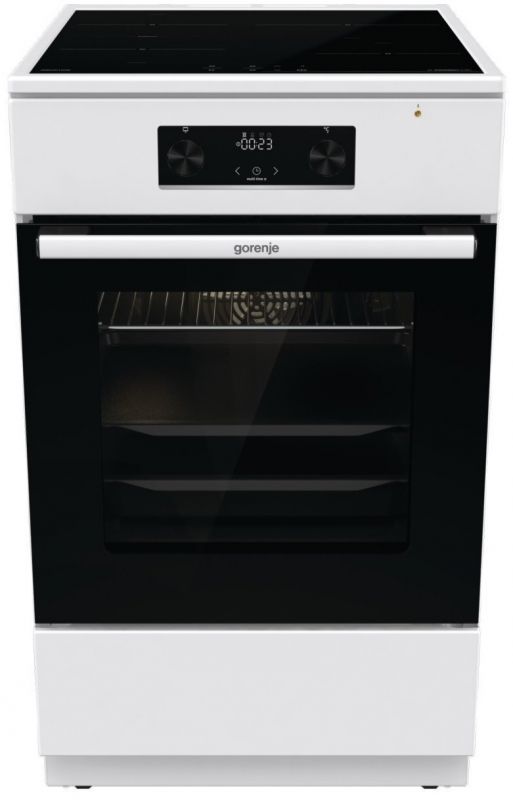 Плита Gorenje GEIT5C60WPG електрична індукційна, 70л, 50x60см, дисплей, програматор IconLed, поєднання конфорок, білий