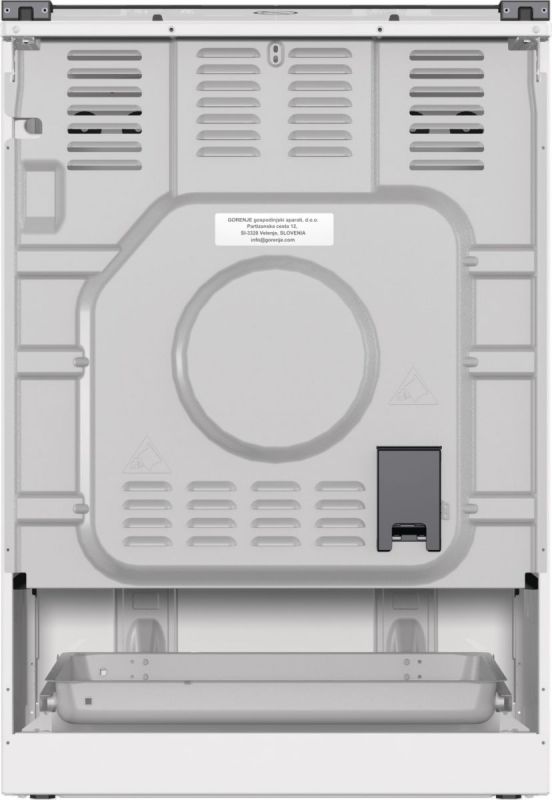 Плита Gorenje GKS6C70WF комбінована, 71л, 60x60см, дисплей, чавун, з кришкою, білий