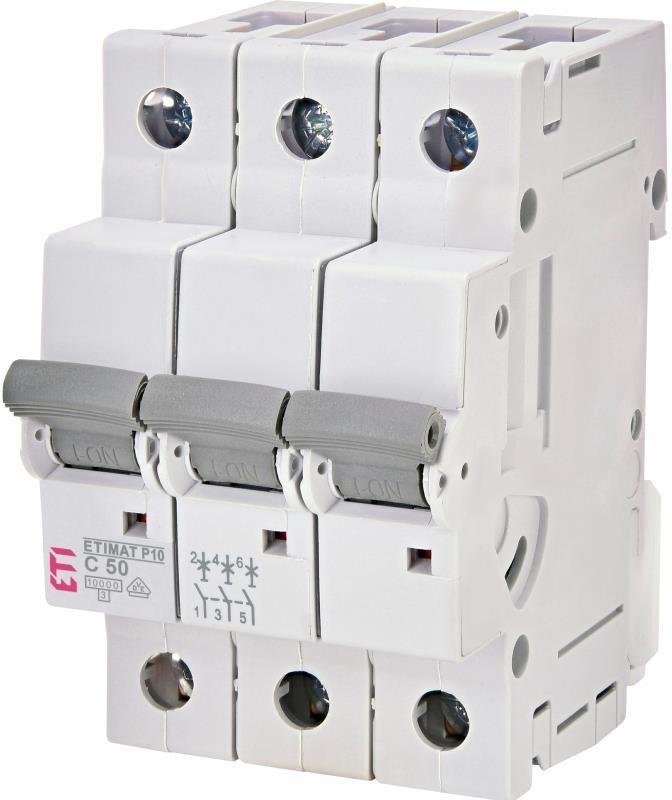 Автоматичний вимикач ETI ETIMAT P10 3p C50