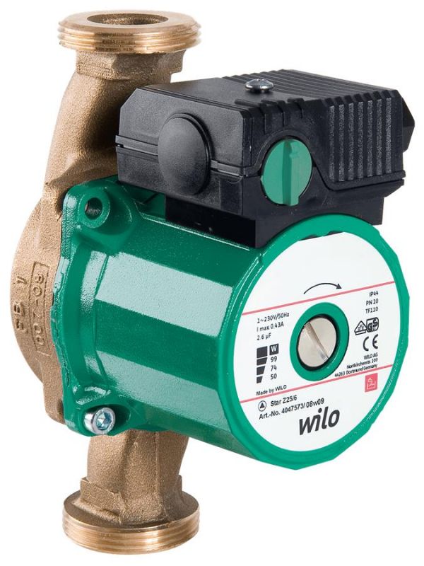 Насос циркуляційний Wilo Star-Z 20/1, 1", 10 бар, 140 мм, 30 Вт, 230V