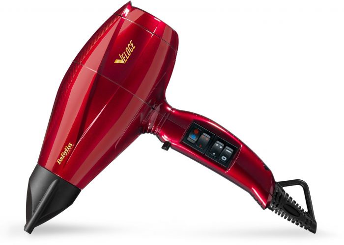 Фен Babyliss, 6750DE, 2200 Вт, 2 концентратори, дифузор, червоний