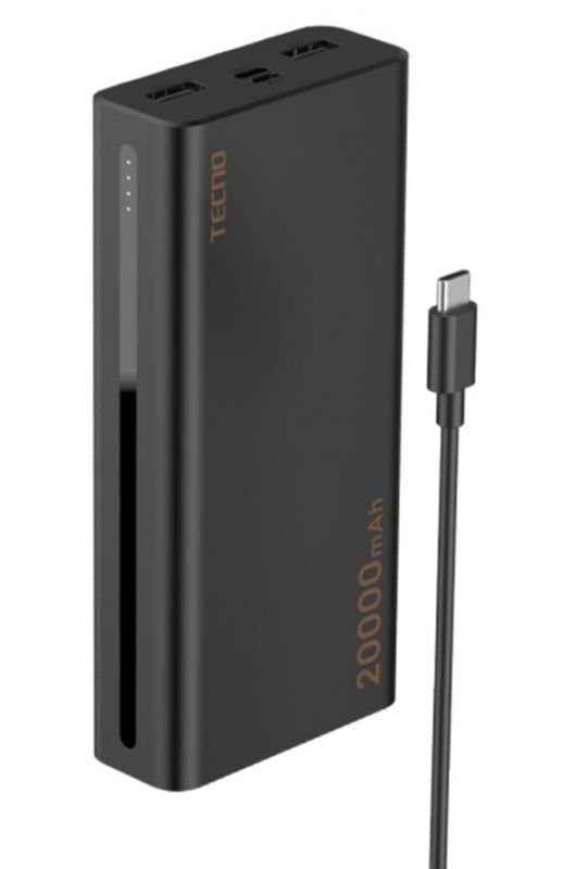 Універсальна літієва батарея Power Bank TECNO 20000mAh 22.5W Black