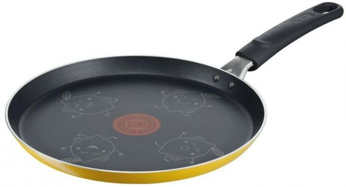 Сковорода Tefal Fruits для млинців+лопатка, d=25 см, покриття Titanium, Thermo-Spot, алюм., лимон