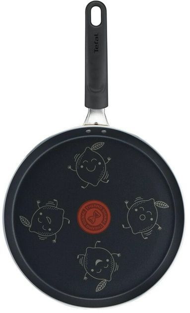 Сковорода Tefal Fruits для млинців+лопатка, d=25 см, покриття Titanium, Thermo-Spot, алюм., лимон