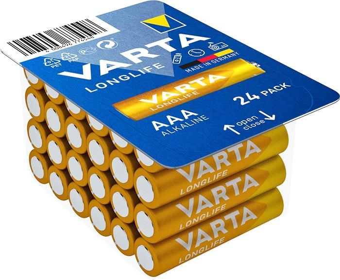 Батарейка VARTA LONGLIFE лужна AAA блистер, 24 шт.