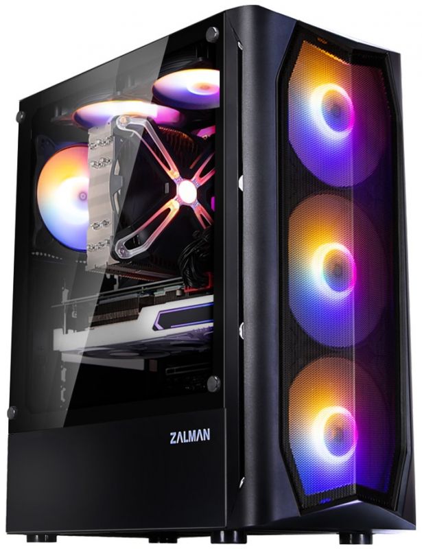 Корпус Zalman N4 Rev.1 з БЖ ZM700-TXII  1xUSB3.0, 2xUSB2.0, 3x140мм, RGB, 3x120мм, RGB VGA 315мм, LCS ready, TG Side Window, ATX, чорний