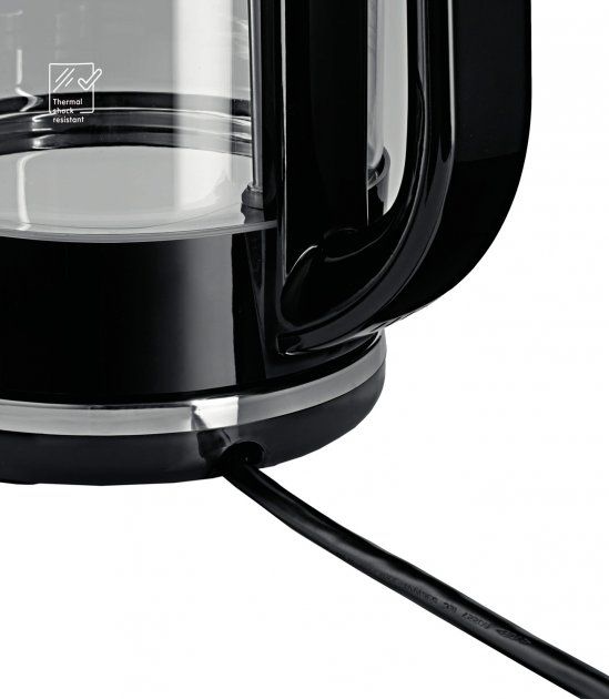 Електрочайник Bosch 1.7л, скло, чорний