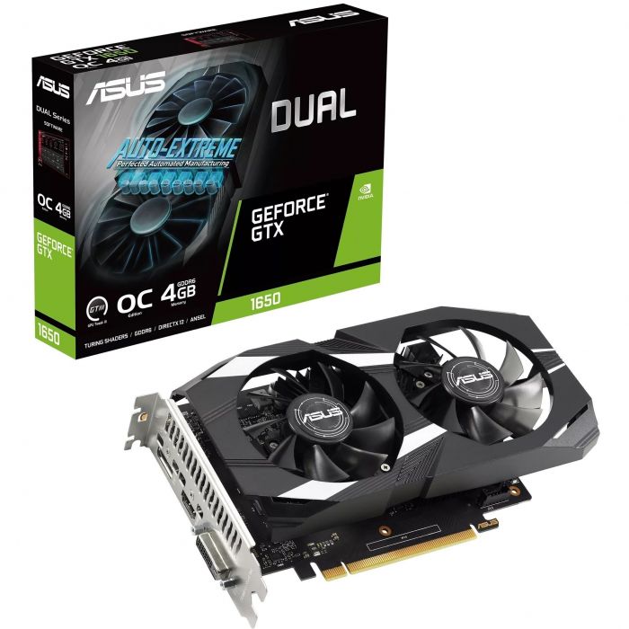 Відеокарта ASUS GeForce GTX 1650 4GB GDDR6 OC DUAL DUAL-GTX1650-O4GD6-P-V2