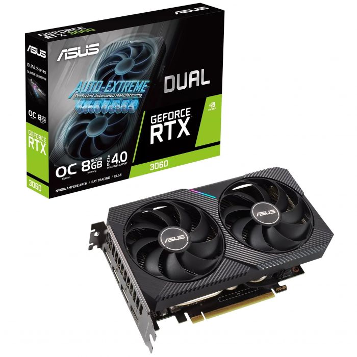 Вiдеокарта ASUS GeForce RTX 3060 8GB GDDR6 DUAL OC DUAL-RTX3060-O8G